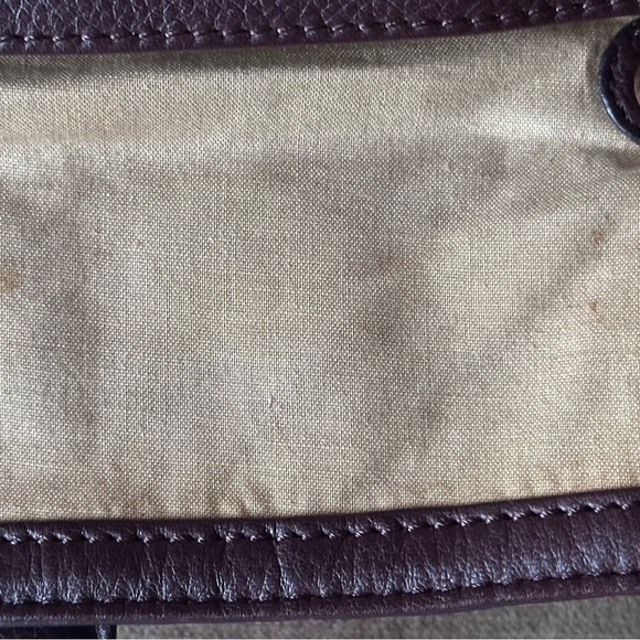 ELLIOTT LUCCA Leather brown Woven Envelope Rectangle Flip Handbag Clutch purse - Picture 8 of 14